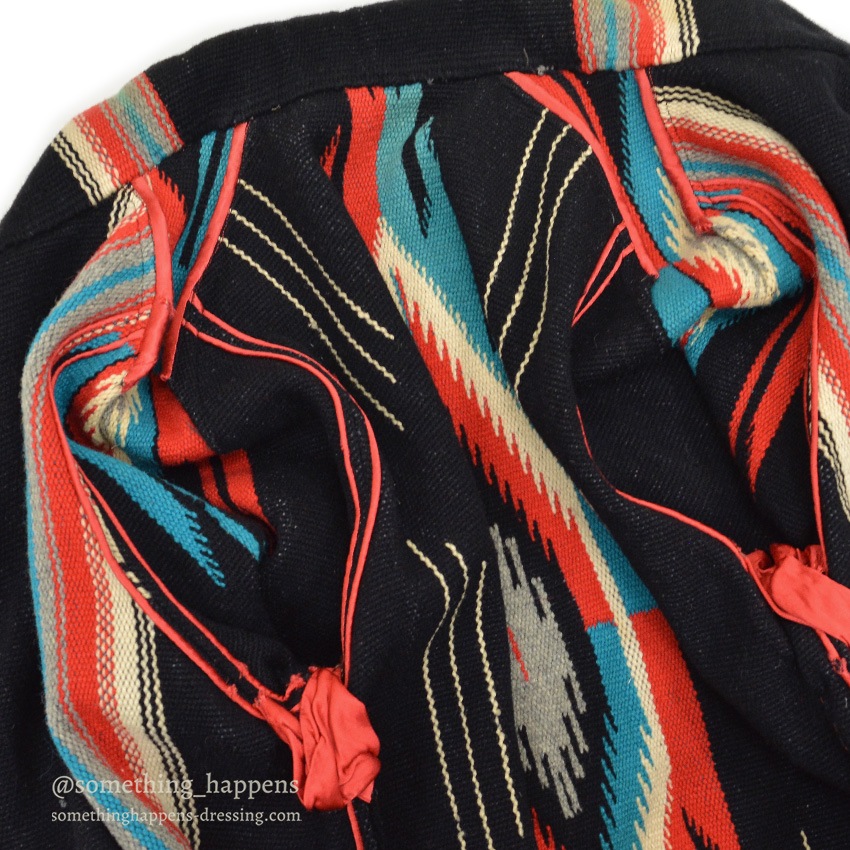 ~1940's CHIMAYO BLANKET JACKET BLACK ...