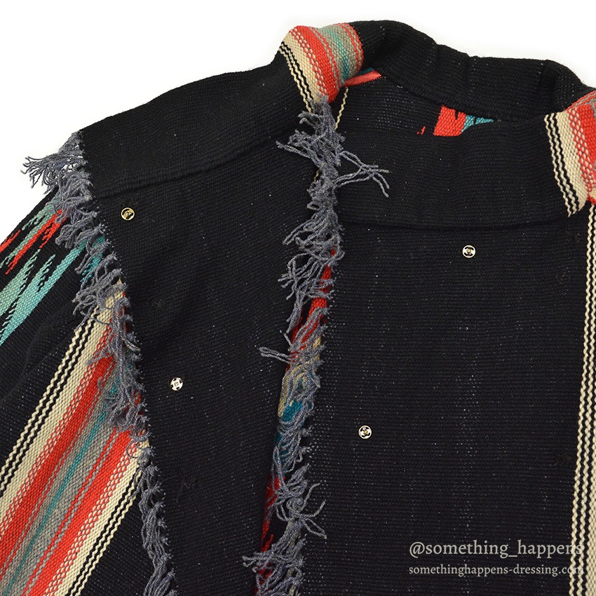 ~1940's CHIMAYO BLANKET JACKET BLACK ...