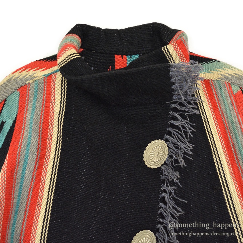 ~1940's CHIMAYO BLANKET JACKET BLACK ...