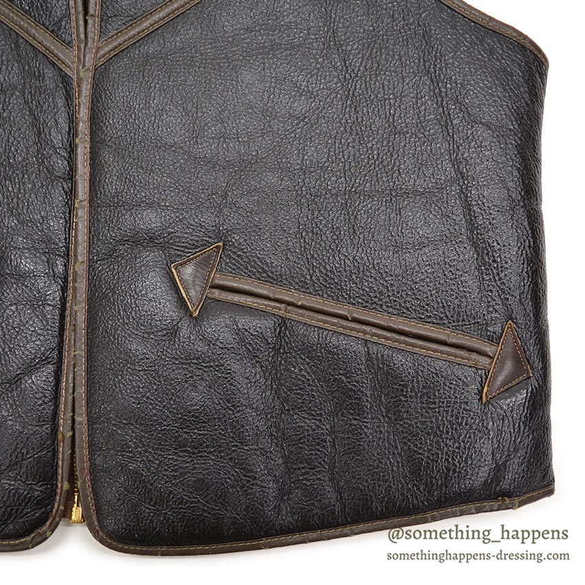 1960's POWR HOUSE SHEARLING WORK VEST ... M