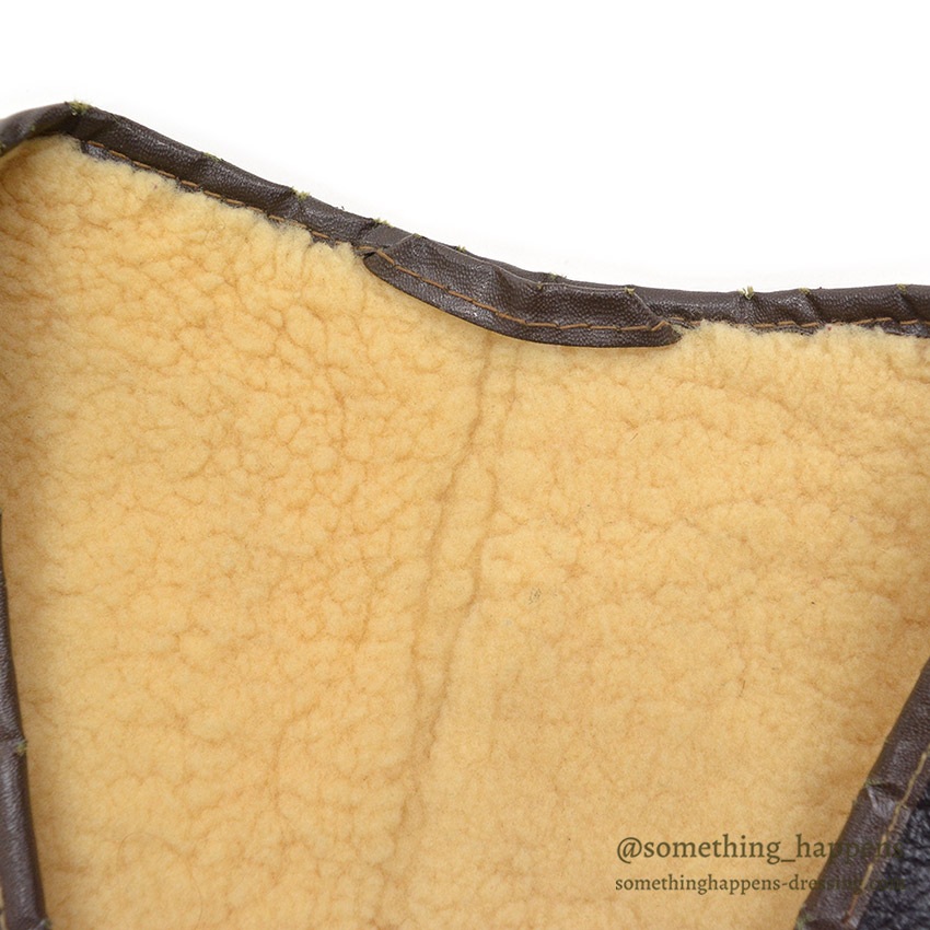 1960's POWR HOUSE SHEARLING WORK VEST ... M