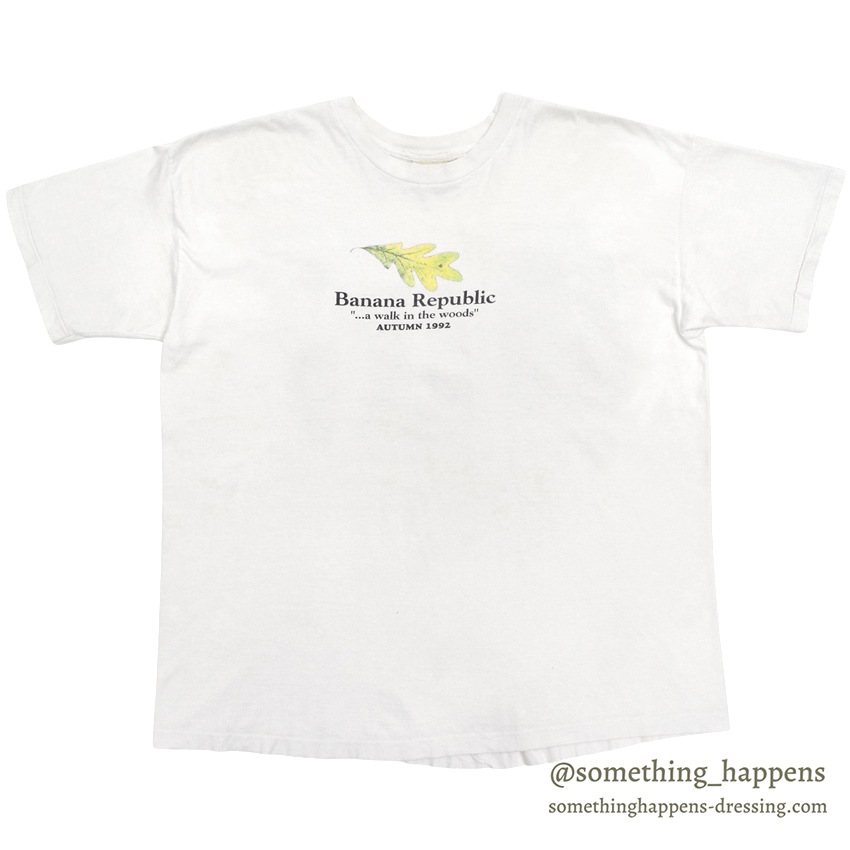 1990's BANANA REPUBLIC A WALK IN THE WOODS, AUTUMN 1992 T-SHIRT ... L