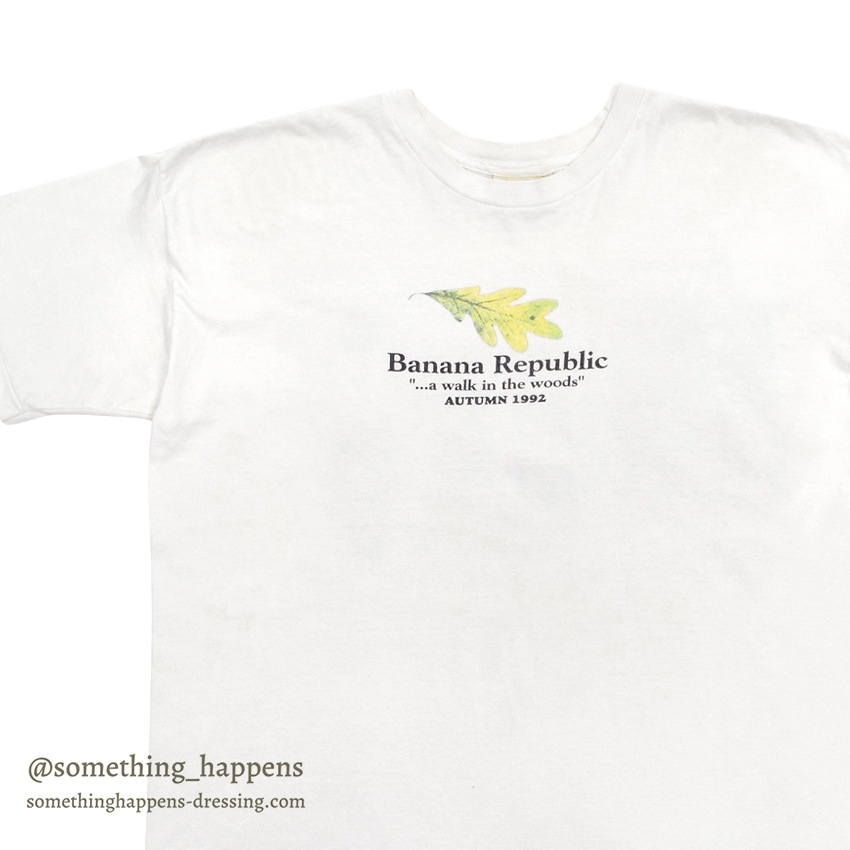 1990's BANANA REPUBLIC A WALK IN THE WOODS, AUTUMN 1992 T-SHIRT ... L