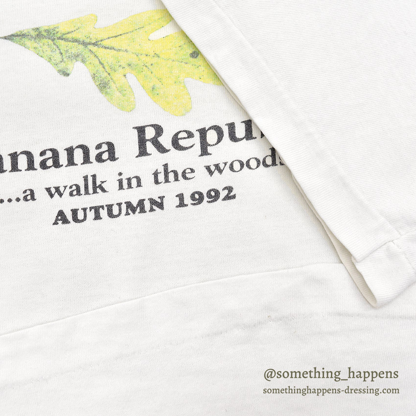 1990's BANANA REPUBLIC A WALK IN THE WOODS, AUTUMN 1992 T-SHIRT ... L