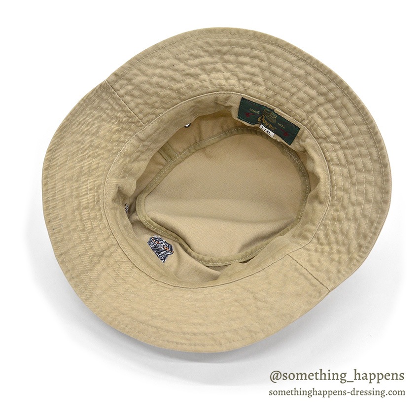 1990's ORVIS DOG EMBROIDERY HAT / TAN ... L/XL