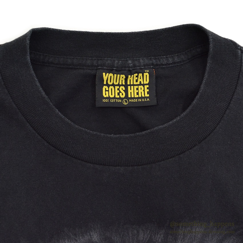 1990's YOUR HEAD GOES HERE STUDIO Q CAT T-SHIRT ... L