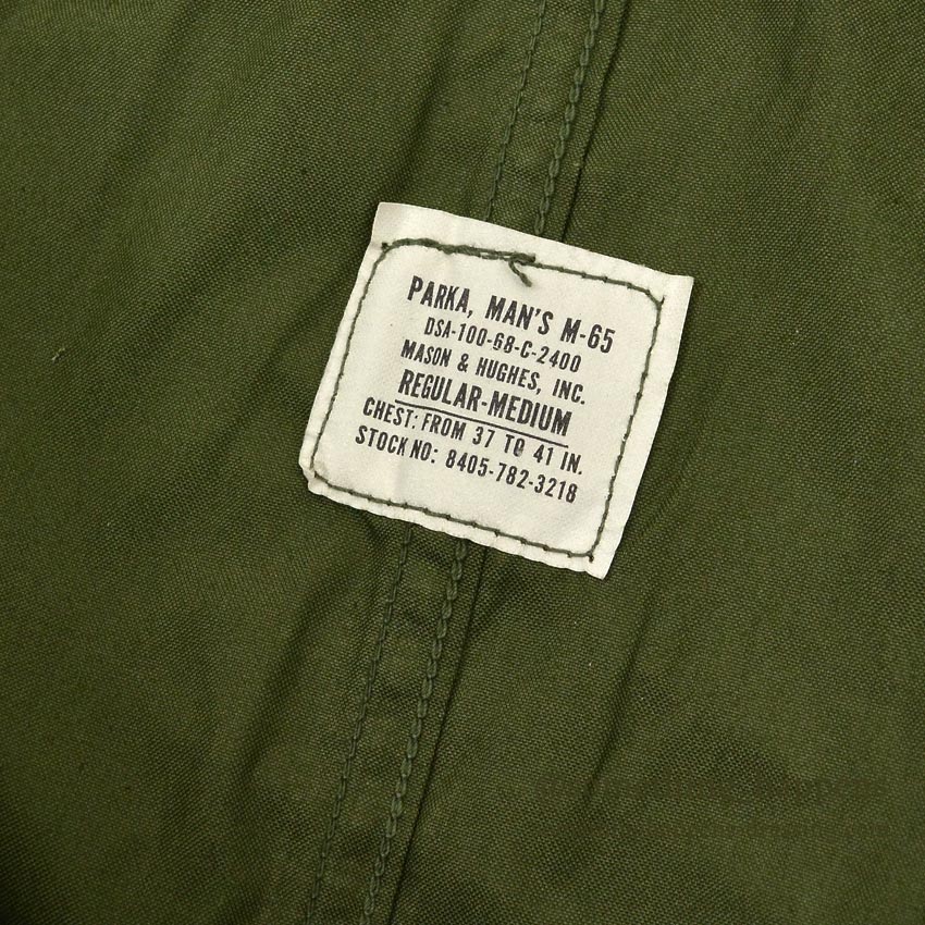 68年製60sUS.ARMY M-65 MASON & HUGHESアルミジップ 68年製 60s US.ARMY M-65 MASON & HUGHES
