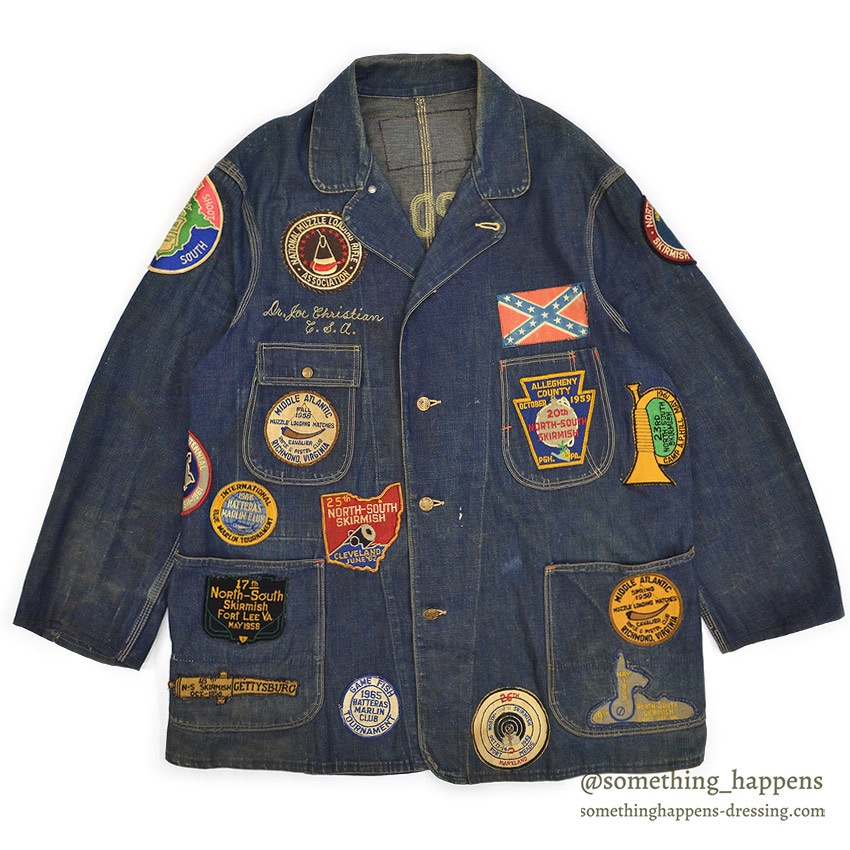 1950's LOTS OF PATCHES DENIM COVERALL ...