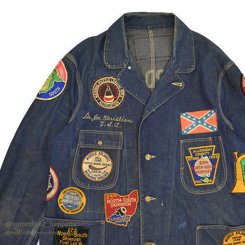 1950's LOTS OF PATCHES DENIM COVERALL ...
