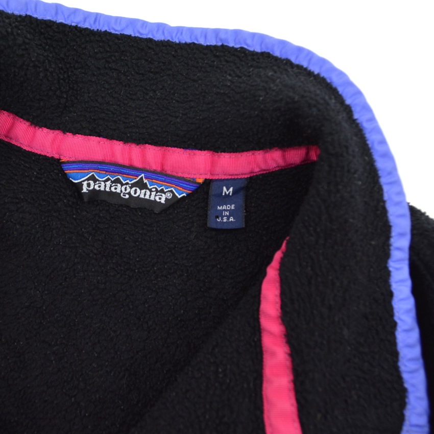 80's patagonia Snap-T Black フリース ジャケット ... M