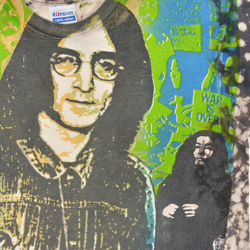 1980's HANES MOSQUITOHEAD JOHN LENNON & YOKO ONO T-SHIRT SUPER RARE ... XL