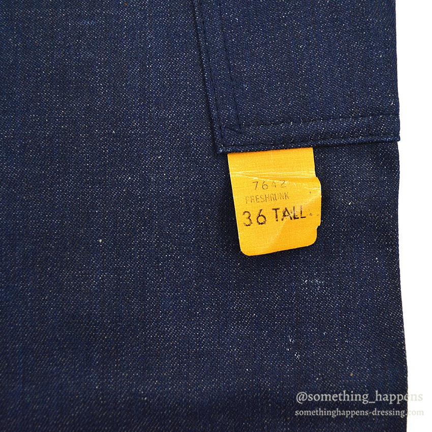 Dark navy Dickies denim painter pants for men, equivalent to W36 cotton blue type Vintage Second Hand
