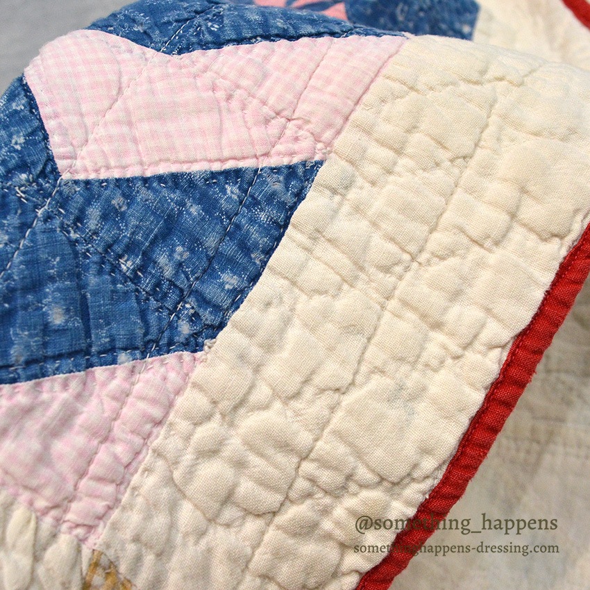 FLY FOOT INDIGO CALICO PATCHWORK QUILT ... 210cm/168cm