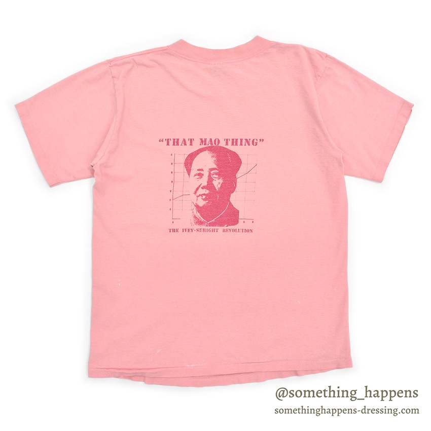 1990's ONEITA THAT MAO THING POCKET T-SHIRT / PINK ... L