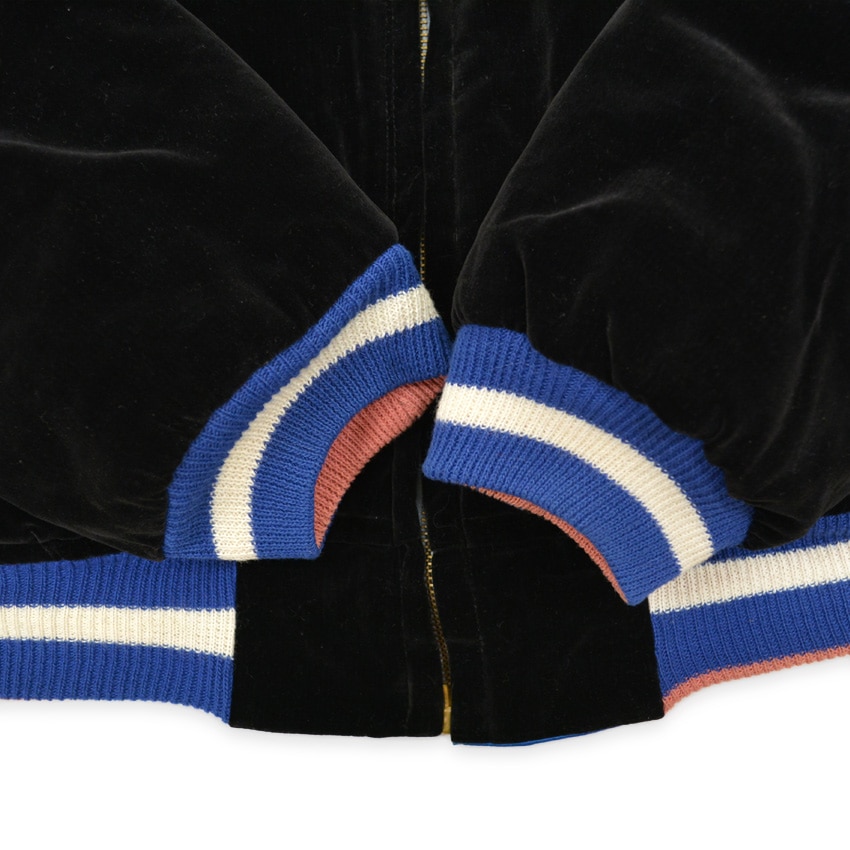 50's Deadstock JAPAN SOUVENIR JACKET スカジャン 黒別珍 YKK