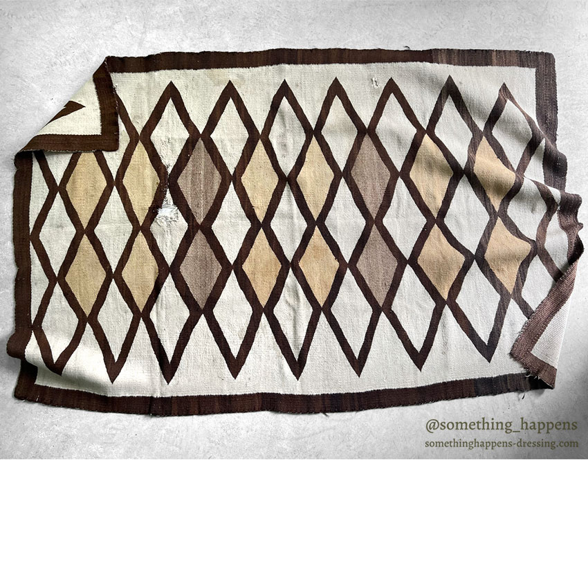 NAVAJO RUG DIAMONDS PATTERN LARGE SIZE ... 191cm/126cm