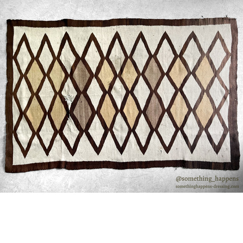 NAVAJO RUG DIAMONDS PATTERN LARGE SIZE ... 191cm/126cm