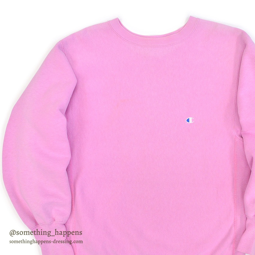 1990's CHAMPION REVERSE WEAVE SWEAT SHIRT / PINK ... L
