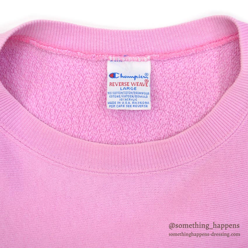 1990's CHAMPION REVERSE WEAVE SWEAT SHIRT / PINK ... L