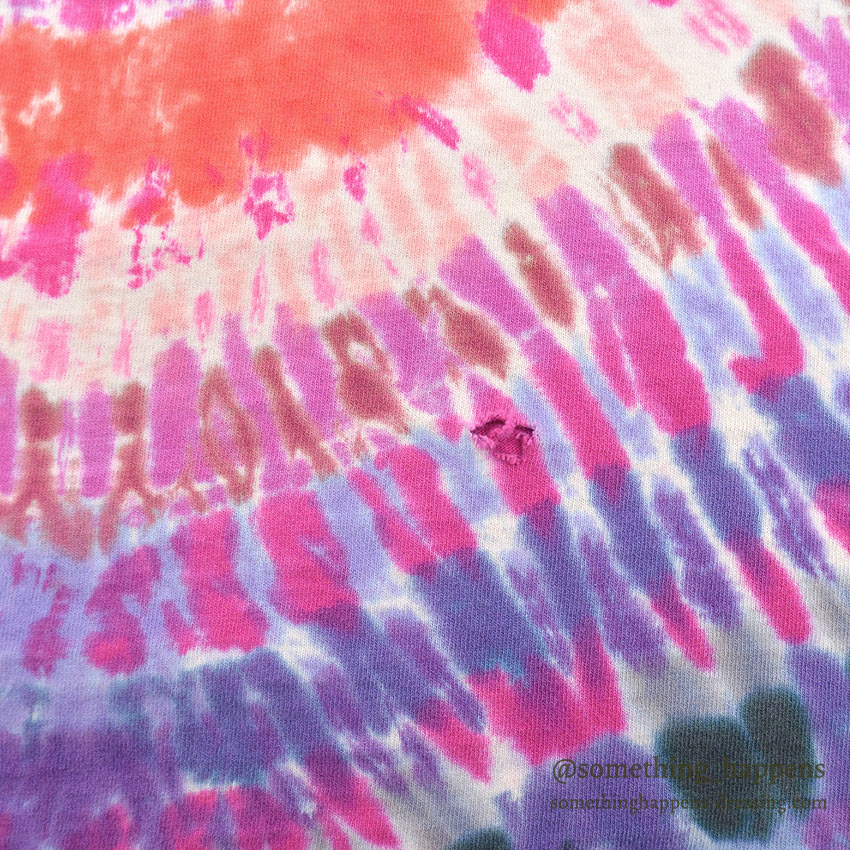 1990's FRUIT OF THE LOOM SMILEY FACE TIE DYE T-SHIRT / AWESOME COLOR ... XL