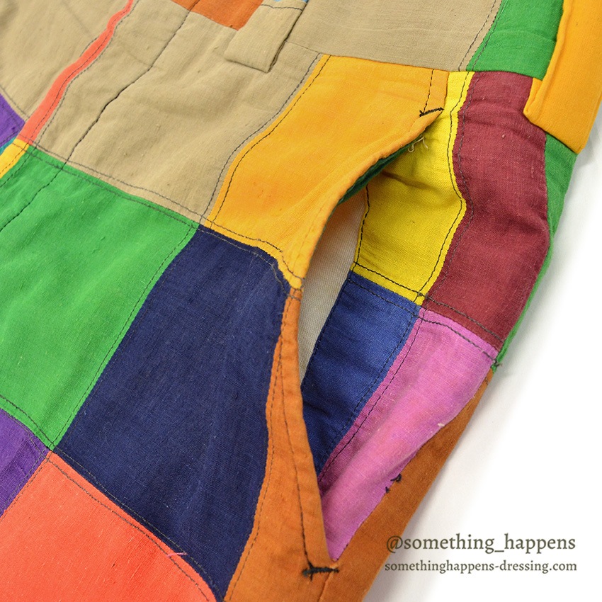 1970's DARIEN SPORT SHOP INDIA MADRAS CRAZY PATCHWORK PANTS ... W34/L29