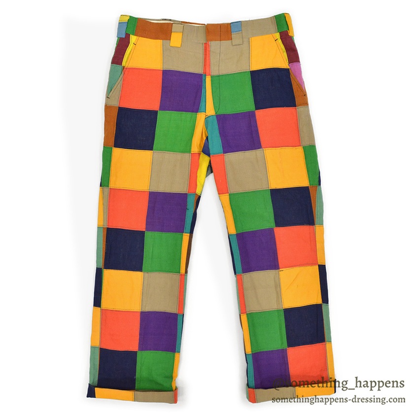 1970's DARIEN SPORT SHOP INDIA MADRAS CRAZY PATCHWORK PANTS ... W34/L29
