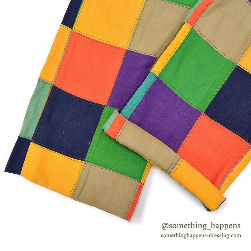 1970's DARIEN SPORT SHOP INDIA MADRAS CRAZY PATCHWORK PANTS ... W34/L29