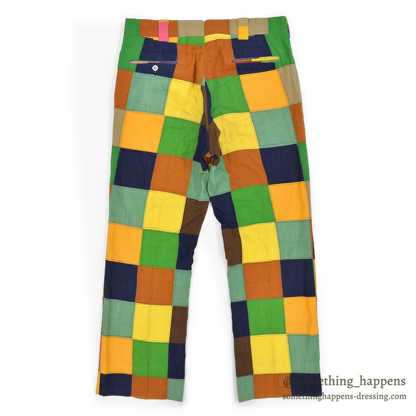 1970's DARIEN SPORT SHOP INDIA MADRAS CRAZY PATCHWORK PANTS ... W34/L29