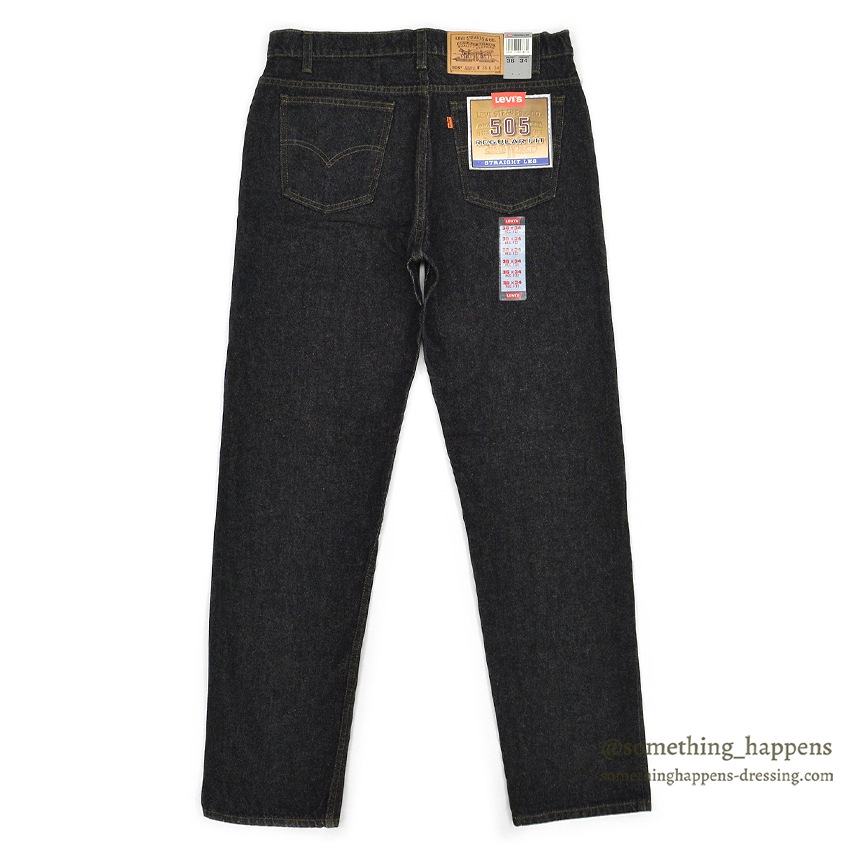 90'S Levi's 505 Black Denim Tapered Jeans, Men's Size W36 (approx.), Vintage cotton black type Vintage Second Hand