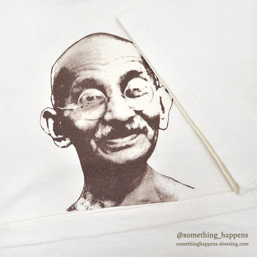 1990's Gandhi PRINT T-SHIRT / HUGE SIZE ...