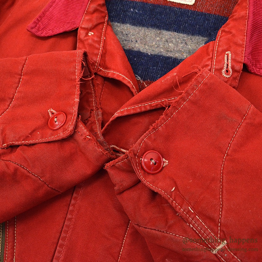 1950's~ HERCULES RED COVERALL BLANKET LINING MODIFIED ...