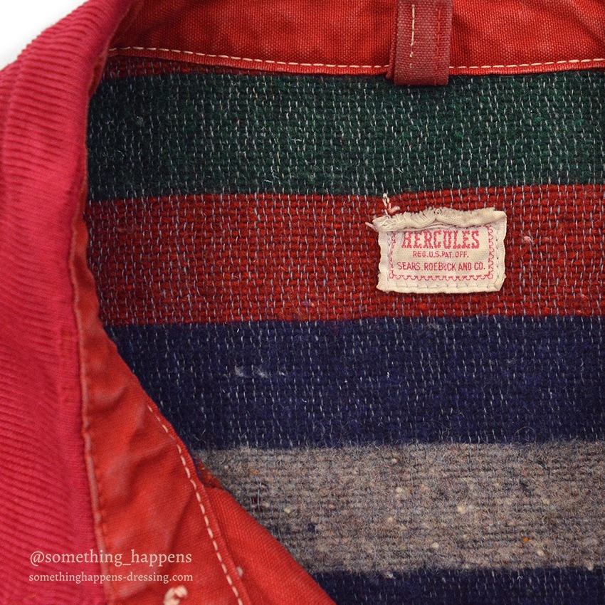 1950's~ HERCULES RED COVERALL BLANKET LINING MODIFIED ...