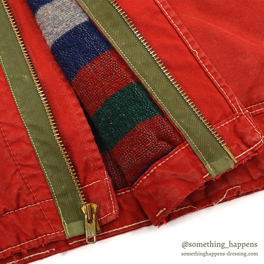 1950's~ HERCULES RED COVERALL BLANKET LINING MODIFIED ...
