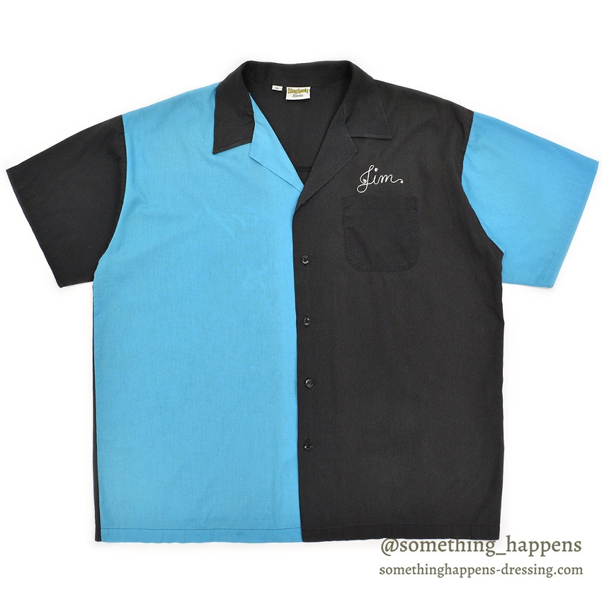1980's KING LOUIE PROSPECT MOTORS TWO-TONE BOWLING SHIRT ... XL