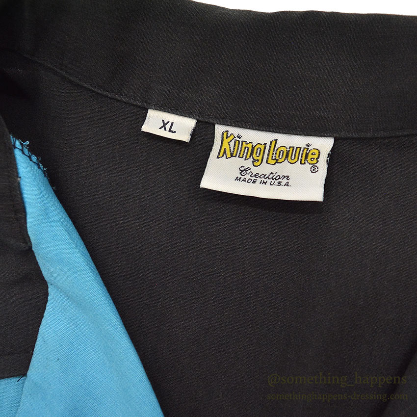 1980's KING LOUIE PROSPECT MOTORS TWO-TONE BOWLING SHIRT ... XL