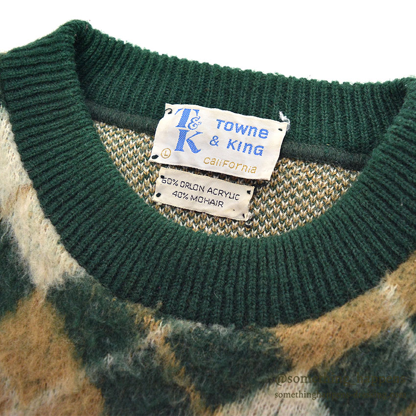 1960's TOWNE & KING MOHAIR SWEATER ... L 