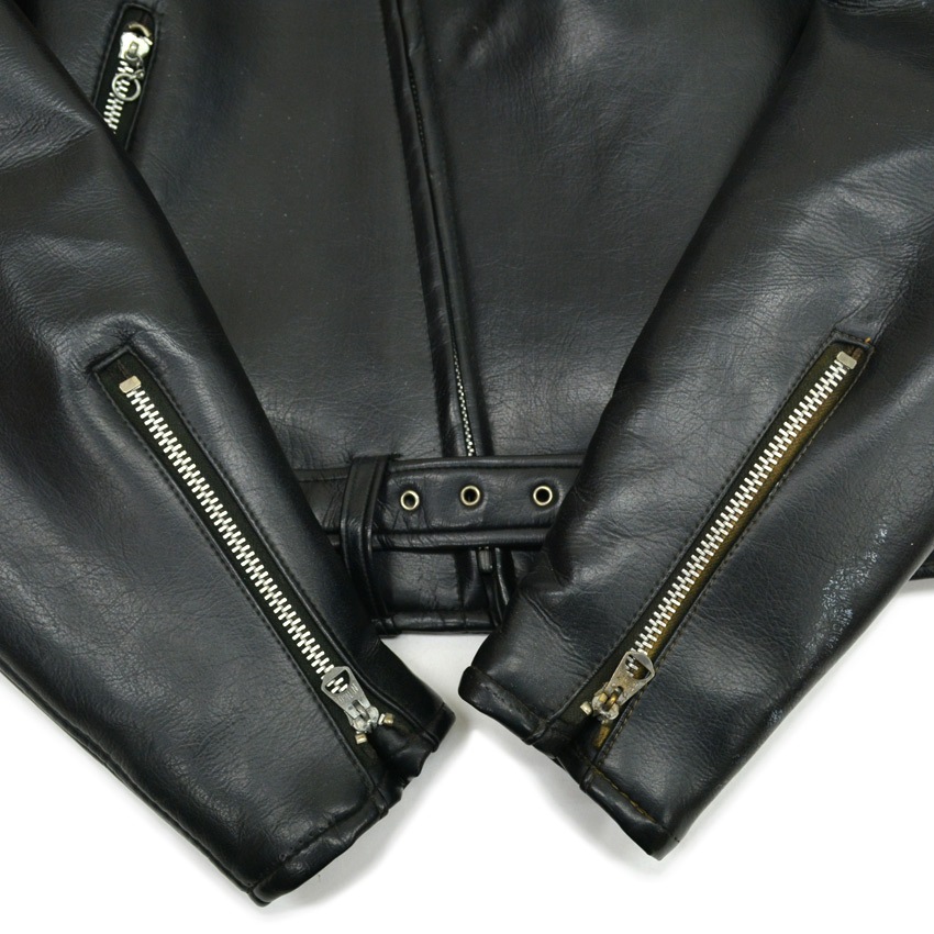 50's Vinyl Leather Two Star Double riders Jacket ... 40