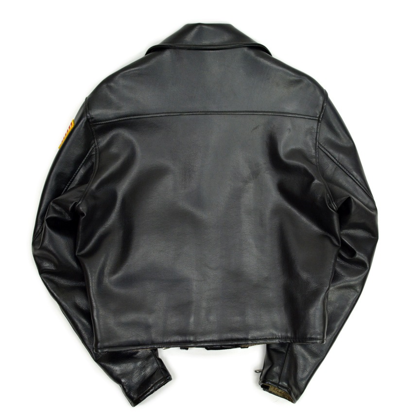 50's Vinyl Leather Two Star Double riders Jacket ... 40