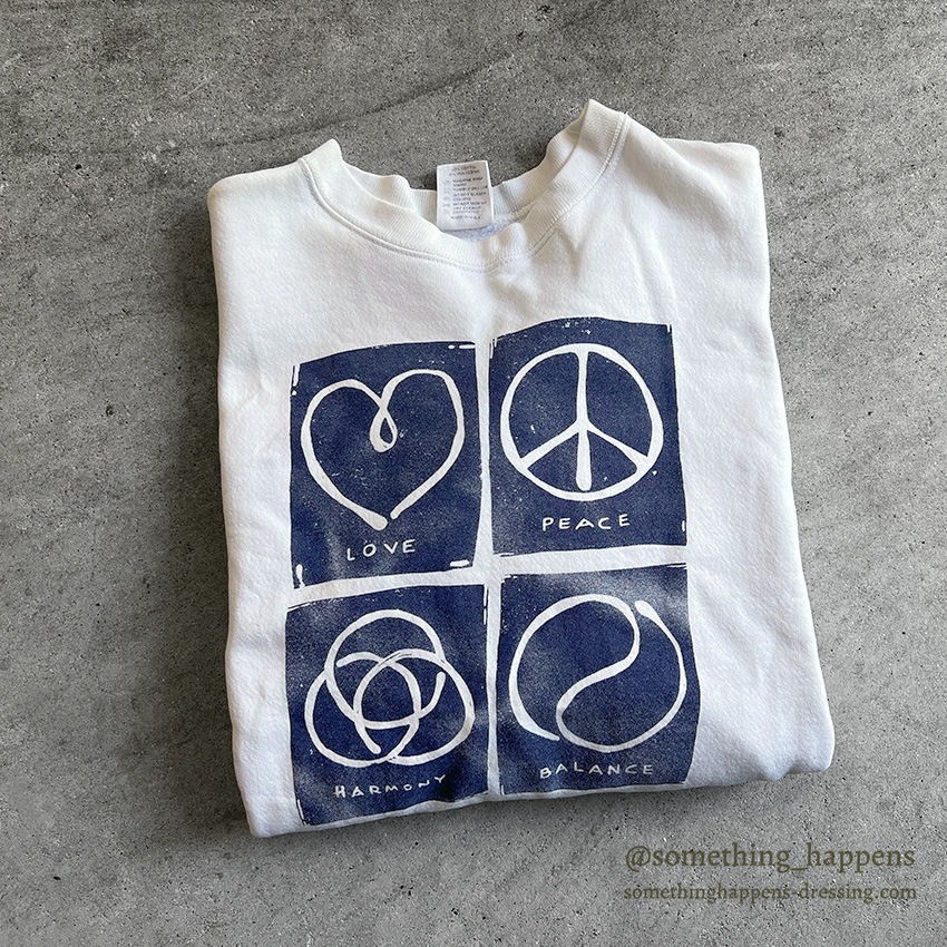 1990's MAZE LOVE/PEACE/HARMONY/BALANCE SWEAT SHIRT ... XL