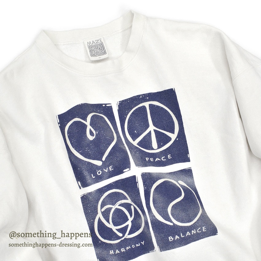 1990's MAZE LOVE/PEACE/HARMONY/BALANCE SWEAT SHIRT ... XL