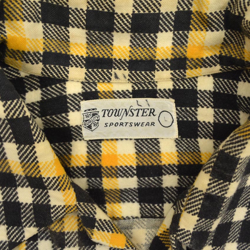 40's TOWNSTAR SPORTSWEAR プリント フランネルシャツ... L
