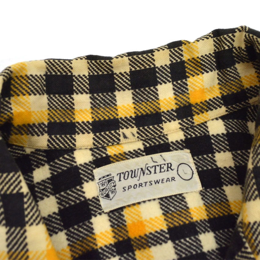 40's TOWNSTAR SPORTSWEAR プリント フランネルシャツ... L