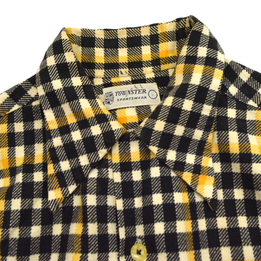 40's TOWNSTAR SPORTSWEAR プリント フランネルシャツ... L