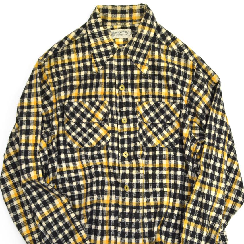 40's TOWNSTAR SPORTSWEAR プリント フランネルシャツ... L
