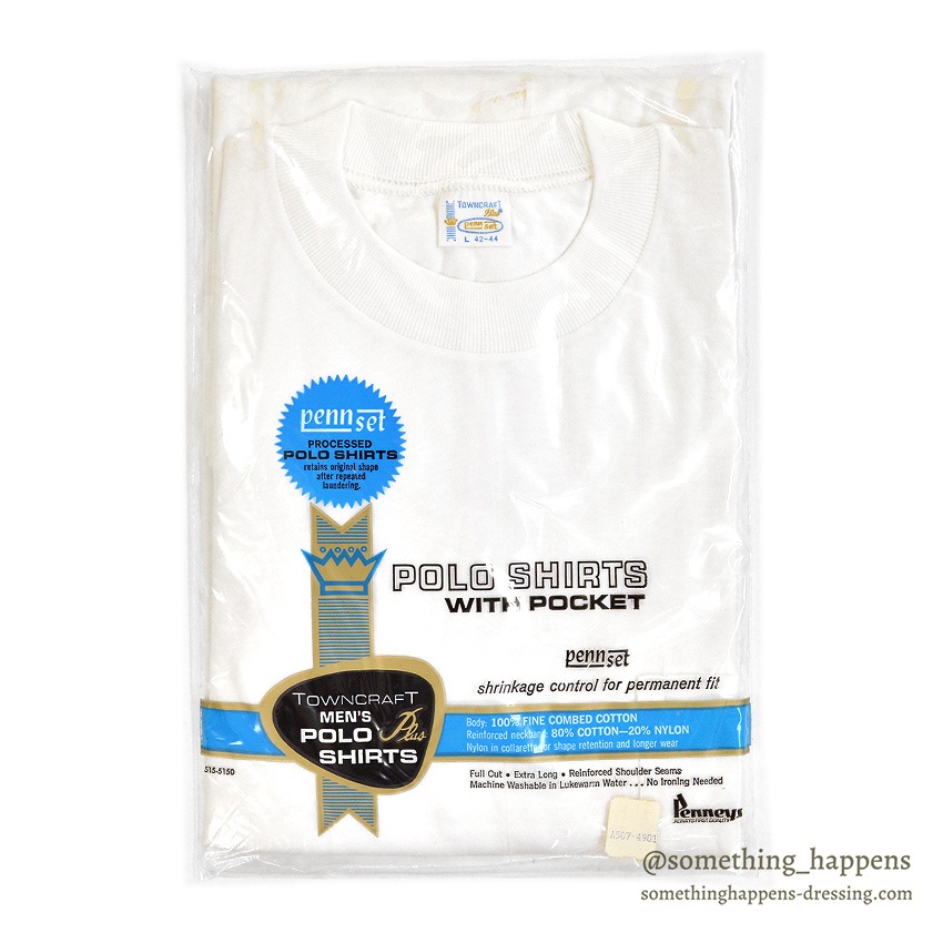 1960's~ DEADSTOCK TOWNCRAFT PENNEYS POCKET T-SHIRT 2 ... L