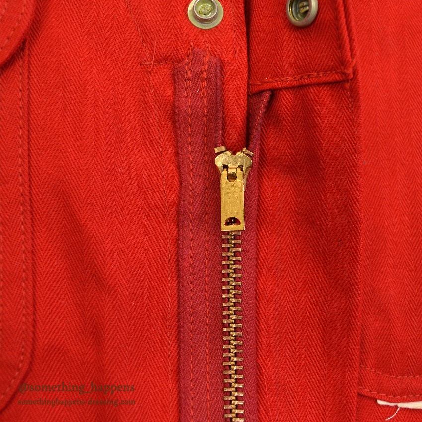 1950's HERCULES NATION-ALLS RED HBT WORK COVERALL ... 38R