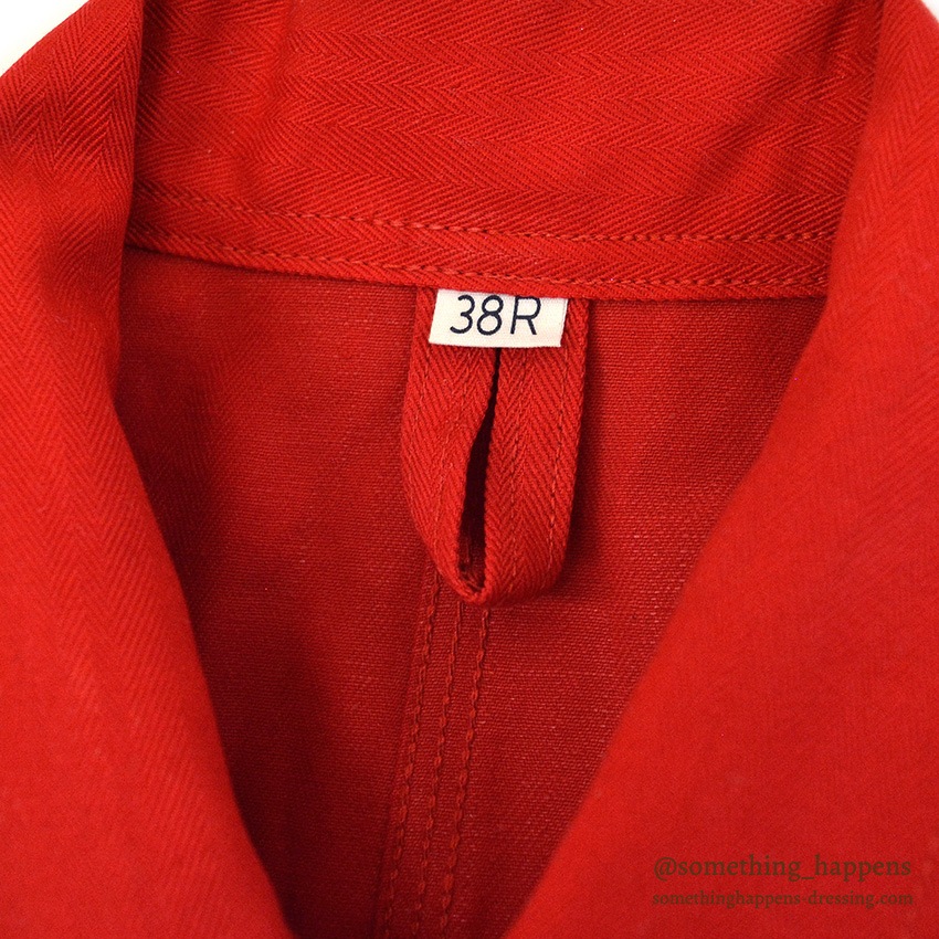 1950's HERCULES NATION-ALLS RED HBT WORK COVERALL ... 38R