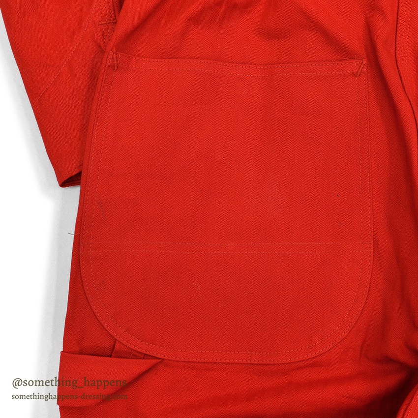 1950's HERCULES NATION-ALLS RED HBT WORK COVERALL ... 38R