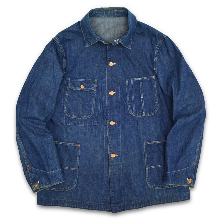 ～60's INDIGO 4POKETS DENIM  COVERALL ... 42