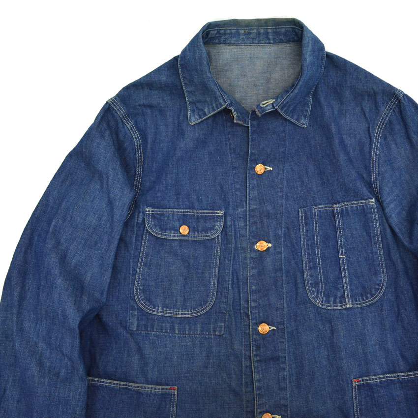 ～60's INDIGO 4POKETS DENIM  COVERALL ... 42